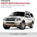 Pair Chrome Headlights Compatible with 2007-2014 Expedition