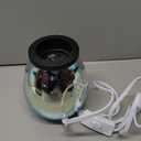 Leyoue 3D Glass Fireworks Electric Wax Melt Warmer with PTC Heating Plate Reusable Silicone Tray 7 Colors LED Changing Light Wax Burner Melter Fragrance Warmer for Home (3D)