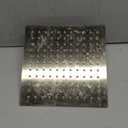 BESy 8 Inch Rain Shower Head, 8" Square Rainfall & High Pressure Stainless Steel Bath Showerhead, 1/16" Ultra Thin, Waterfall Full Body Coverage with Silicone Nozzle, Brushed Gold