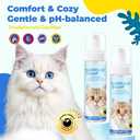 2 x Waterless Cat Shampoo, Cat Waterless Shampoo with Brush, Licking Safe Dry Shampoo for Quick Clean Between Baths
