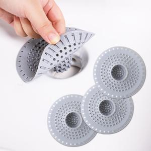Bathtub Drain Hair Catcher, Silicone Tub Hair Catcher Drain Protector Strainer, Collapsible Shower Hair Drain Catcher Strainer for 1.48'' to 1.75'' Regular Drains, 3PCS