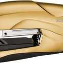 Bostitch Office Heavy Duty Stapler, 40 Sheet Capacity, No Jam, Half Strip, Fits into the Palm of Your Hand, For Classroom, Office or Desk, Gold Chrome