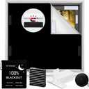 100% Blackout Blind Magnetic Portable Blackout Curtains 118 x 57Inch,Black Out Window Cover with Strong Magnet No Drill Cuttable Window Shades for Bedroom,Nursery,Rv,Media Room