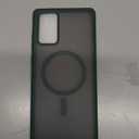 FNDMIL[NO.1 Magnetic for Samsung Galaxy Note 20 Case with MagSafe[Military Grade Drop Tested][Translucent Matte][Anti-Fingerprint] Soft Silicone Bumper for Samsung Galaxy Note 20 5G Phone Case,Green