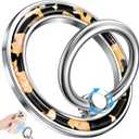 LISEVO Phone Ring Holder Compatible with MagSafe - Magnetic Cell Phone Grip Magnet Removable Finger Ring Grip Stand Cute Girly Kawaii Black Gold Design for iPhone 17 Pro Max 16 15 14 13 12 Series