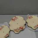 fanquare 3-Tier Floral Royal Cupcake Stand, Vintage Fruit Plate with Gold Trim, Dessert Stand for Birthday, Wedding, Tea Party