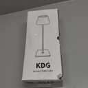 KDG 2 Pack Cordless Table Lamp, Portable LED Desk Lamp, 5000mAh Battery Operated, 3 Color Stepless Dimming Up, for Restaurant/Bedroom/Bars/Outdoor Party/Camping/Coffee Shop Night Light(White)