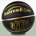Senston 27.5'' Outdoor Basketball Excellent Elasticity/Grip Rubber Basketballs with Pump, Durable Size 5 Men Basketball