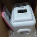 Cooluli Mini Fridge for Bedroom - Car, Office Desk & Dorm Room - Portable 4L/6 Can Electric Plug In Cooler & Warmer for Food, Drinks, Skincare Beauty & Makeup - 12v AC/DC & Exclusive USB Option, Pink, 4 Liter