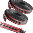 RACOONA 2PCS Windshield Trim,22 Ft Windshields Rubber Seal,Car Door Seal Car Sunroof Seal,Cars Accessories Car Weather Stripping T Shape Automotive Door Sealing Strip for Sunroof Front Rear Windshield