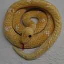 HyDren Giant Boa Constrictor Large Stuffed Animal Snake Realistic Giant Plush Stuffed Snake Toy 80 Inch Lifelike Animal Gifts for Kids Birthday Party Prank Props(Yellow)