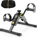 MOMODA Under Desk Bike Pedal Exerciser with LCD Display Portable Mini Exercise Bike for Arm and Leg (Black)