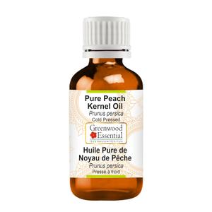 Pure Peach Kernel Oil (Prunus persica) Natural Therapeutic Grade Cold Pressed for Personal Care 30ml (1 oz)