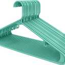 Utopia Home Plastic Hangers 20 Pack - Clothes Hanger with Hooks - Durable & Space Saving (Aqua)