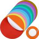 Yeaqee 120 Pcs Disposable Paper Placemats 12 Inch Round Paper Place Mats Blank Table Mats for Restaurant Catering Dining Weddings Birthday Table Holiday Parties Supplies(Colorful)