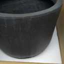 Kante Charcoal Concrete Planter 9" Dia All-Weather Round Small Pot, 9.0"Dia