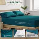 THREAD SPREAD 100% Organic Cotton Sheets Full Size - 4 PC Organic Cotton Full Size Percale Weave Sheet Set, Soft, Cooling, Crisp & Breathable, 16" Deep Pocket Hotel Quality Bedding Set - Teal