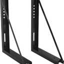18x24 Bolted Steel Mounting Brackets for Trailer Tool Box, Set of 2 - Black