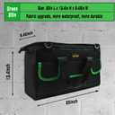 FASTECH 20 Inch Tool Bag With Comfortable Shoulder Straps, Waterproof Wide Mouth Tool Kit, Large Tool Bag Tool Storage Package For Men/Women (20IN Green)
