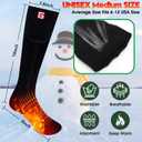 Heated Socks for Men Women Electric Rechargeable Battery Powered Heated Socks,Winter Warm Heated Thermal Insulated Socks for Outdoor Sports Climbing Hiking Hunting Skiing