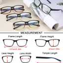 Reading Glasses for Men 4-Pack Stylish Computer Readers with Spring Hinges, Anti Glare/Eye Strain Filter UV Ray Blue Light Blocking Two-Tone Reader Eyeglasses,+1.25 Magnification Strength