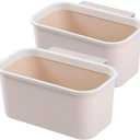 2 Pack Pink Hanging Cup Holders,10x5x4.5"Trolley Basket Storage,Rolling Cart Accessories Hanging Buckets Hanging Bins,Plant Containers,Storage Bucket,Make Up Pencil Holder,Kitchen Storage Container