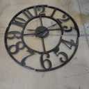Bulova C4821 Oversize Gabriel Wall Clock, Rustic Brown, 45"