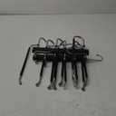 Space Saving 6 Tier Pant Hangers, Anti-Slip, Stainless Steel, 2 Pack, Black
