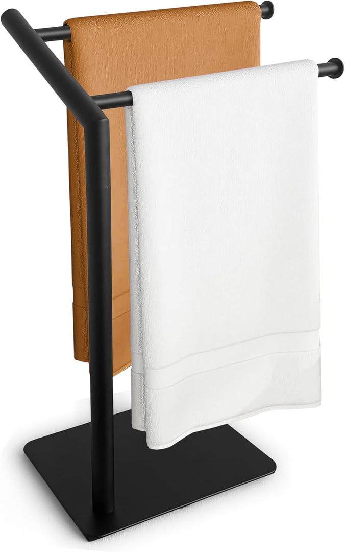18" Premium Design Hand Towel Holder for Bathroom Towel Racks for Bathroom Freestanding Standing Towel Rack Bathroom Hand Towel Holder Countertop Towel Stand