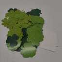 Seajan 200 Pcs St. Patrick's Day Cutouts Decoration Shamrock Glitter Paper Cutouts with 400 Pcs Glue Points 4 Color Lucky Bulletin Board Decoration for Classroom Home Door Wall St. Patrick's Day Party