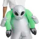 HSCTEK Inflatable Adult Ride On Alien Costume (Large, Silver)