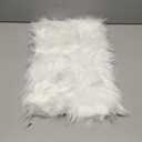 LIGICKY Decorative Lumbar Soft Faux Fur Throw Pillow Cover Luxury Series Rectangle Plush Pillow Case Cushion Cover for Couch Sofa Bed (12" x 20", White)