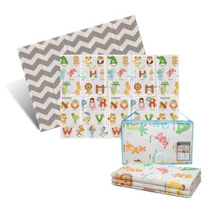 Parklon Premium Foldable Play Mat - Hello Bear ABC Mat -Reversible, 79"x55"