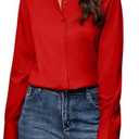 Gleeivy Button Down Shirts for Women Classic Fit Dress Shirt Work Business Casual Long Sleeve Blouse Tops Size 5 XL