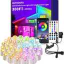 300FT Permanent Outdoor Lights for House,Waterproof Smart RGB LED Eaves Lightspermanent outdoor lights with App/Remote Control,Music synchronisationfor House,Halloween,Roof,Christmas Decorations