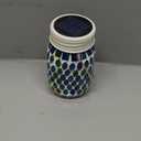 Mosaic Garden Decor Solar Outdoor Hanging Lights,Solar Mosaic Lanterns Christmas Gifts for Women Mom Grandma Halloween and Garden,Patio,Pathway & Yard Dcor (Bule)