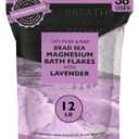 Aromasong RAW Magnesium Bath Flakes with 100% Natural Lavender, 12 Lb. Bulk Muscle Relaxing Organic Salts Mg Chloride, Mineral Soak Salt.