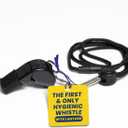 The Protector Whistle P51 - Coach Whistle - Official Whistle for Sports, Removable Cushioned Mouth Grip, Loud Safety Whistle for Adults with Breakaway Lanyard - Emergency Whistle Teacher Lifeguard (Black)