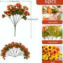 IZHANHOWE Artificial Mum Flowers 6 Bundles, Faux Bouquets for Indoor Outdoor Home Decor, Centerpiece for Living Room Dining Table Porch Patio(Autumn Yellow)