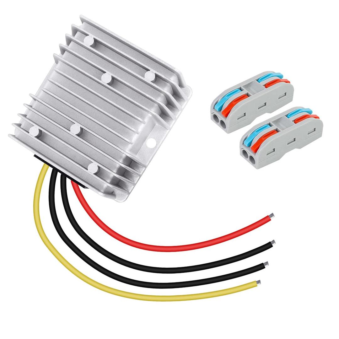 LeMotech DC 12v to 24v Converter 5A 120W Step Up Converter Voltage Reducer IP68 Waterproof Transformer for Golf Cart Truck Boat Vehicle