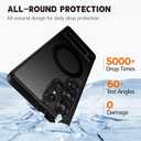 Strong Magnetic for Samsung Galaxy S24 Ultra Case with Screen Protector + Lens Protector, Fit for MagSafe,Mil-Grade Drop Protection, Seamless Stand, Translucent Black
