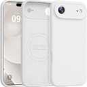 Ktele Magnetic for iPhone Air Case [Compatible with Magsafe] [Premium Silicone Satin-Smooth Touch] Slim Shockproof Anti-Scratch Microfiber Lining Case, 6.5 inch, White