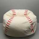 Big Joe Sports Ball Bean Bag Chair, Baseball Plush, Soft Polyester, 2.5 feet