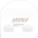 LANGXUN 7.8Ft Metal White Balloon Arch Kit, Semi-Circular Balloon Arch Stand with Water Bases for Wedding Bridal Baby Shower Birthday Party Supplies Decorations