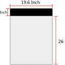 19.6 X 26 Inches White Poly Mailers，Large Self-Sealing Shipping Envelopes Water Resistant Plastic Mailing Bags 25 Pcs