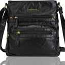 Angel Barcelo Crossbody Bags for Women,Ultra Soft Leather Purses for Women (Black-160488)