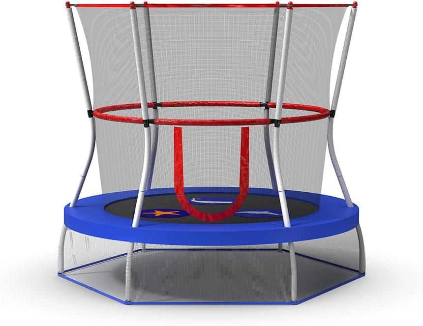 Skywalker Trampolines Mini Trampoline with Enclosure Net (60 - inch, Blue)