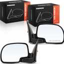 A-Premium Pair (2) Driver and Passenger Manual Door Mirror - Compatible with Chevy, GMC & Cadillac - Silverado, Suburban, Avalanche, Tahoe, Sierra, Yukon, Escalade - 99-07 - Non-Heated Manual Folding
