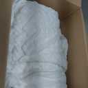 Wemore Weighted Blanket for Adults Twin Size 15 lbs, Dual Sided Soft Fuzzy Jacquard Sherpa Weighted Blankets for Sleeping, Cozy Fluffy Knitted Heavy Blanket for Couch Bed, Cream White, 60 x 80 inches