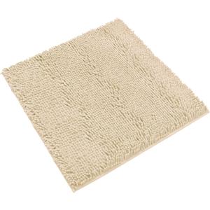 Non-Slip Bath Rug,12 x 12 Extra Soft Microfiber Bedroom Shag Carpet with Anti-Slip Backing,Water/Dust Absorbent Fast Dry Shower Mat,Sound Insulated Stairs Pad,Machine Washable (Beige)